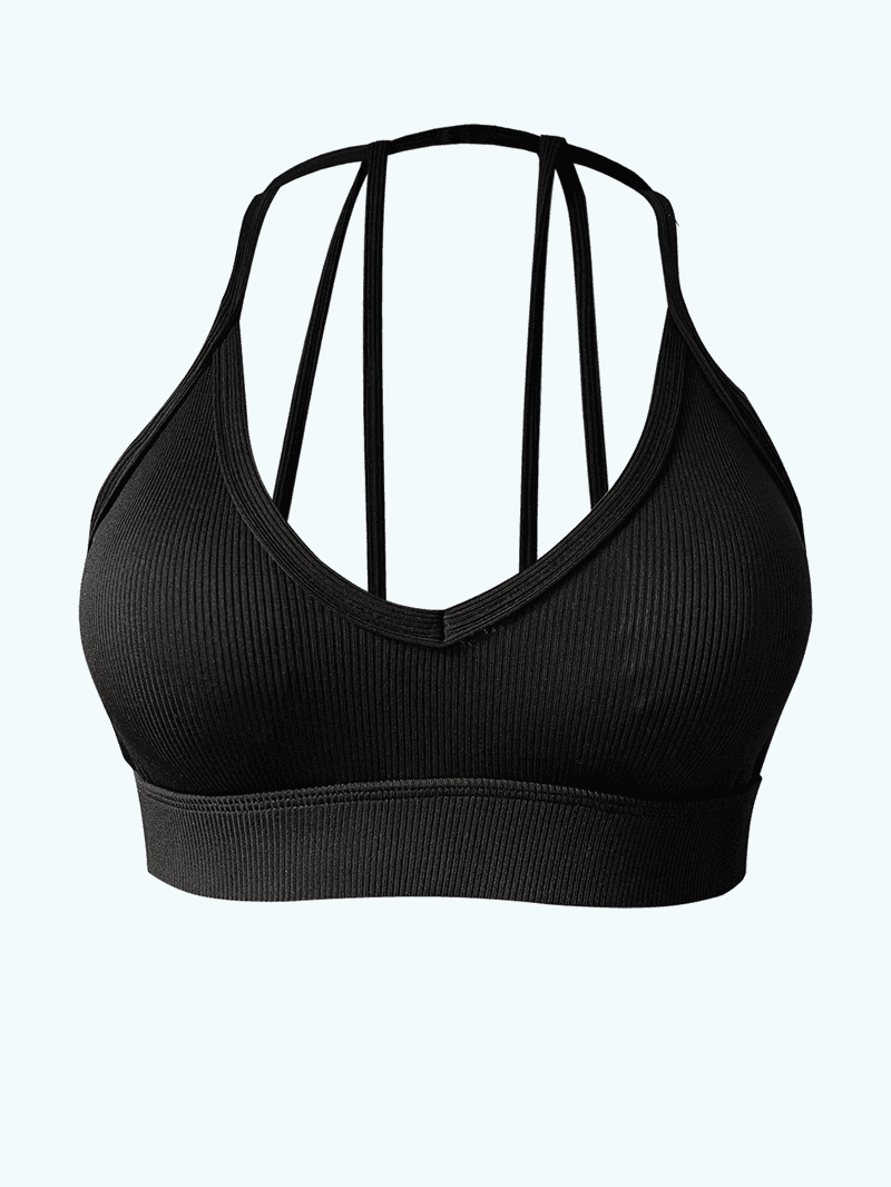 Haut de yoga moulant Sexy Soutien-gorge de sport haut de sport femme