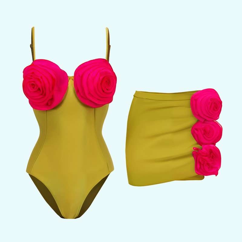 Maillot de bain une pièce maillot de bain blanc fleurs