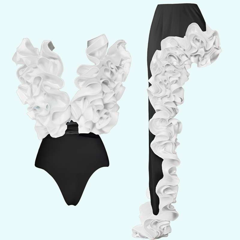 Maillot de bain personnalisé ensemble de maillot de bain irrégulier