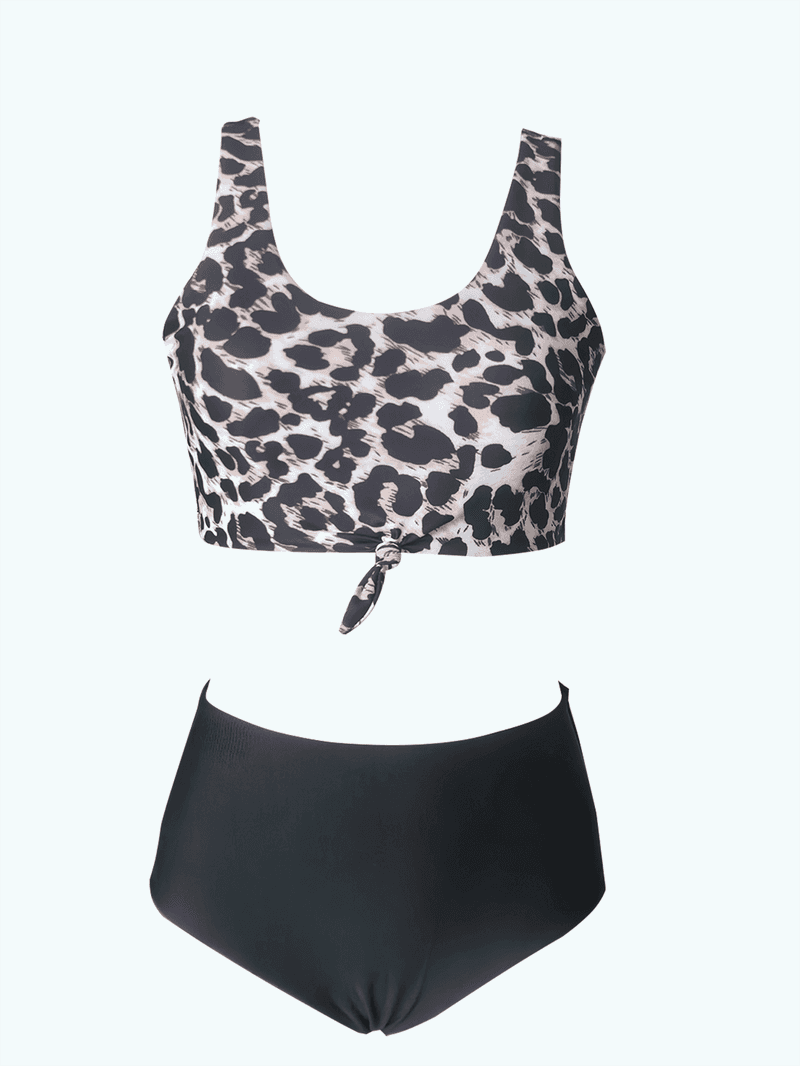 Maillot de bain à imprimé léopard sexy