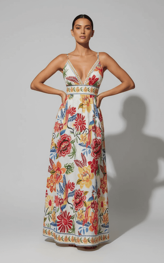 Robe de plage sans manches style t-shirt tie-dye aux tons terreux avec poches latérales et silhouette évasée