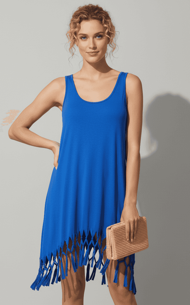 Robe maxi imprimé damas bleu et blanc avec découpe avant pour tenues formelles de villégiature