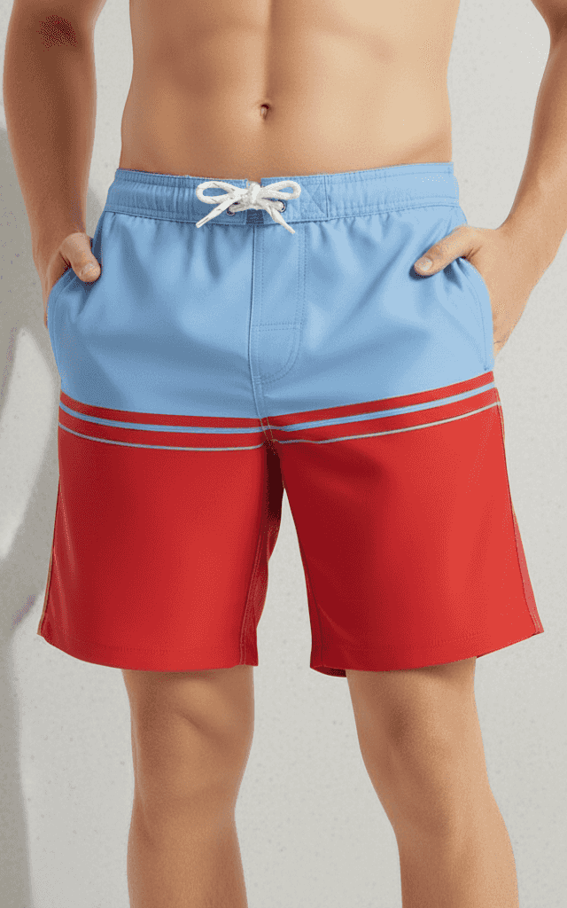 Short de bain pour homme, imprimé bananes ludique partout en jaune.